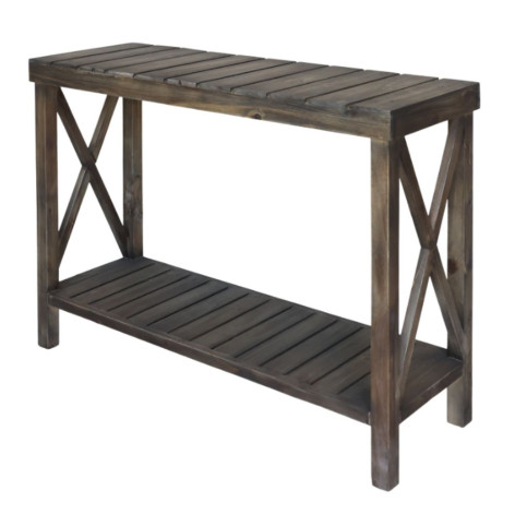 Table de service en bois de sapin marron 105.5 x 36 x 77 cm