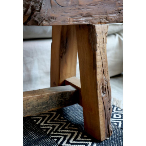 Banc d'intérieur en bois marron 150 x 26 x 45 cm