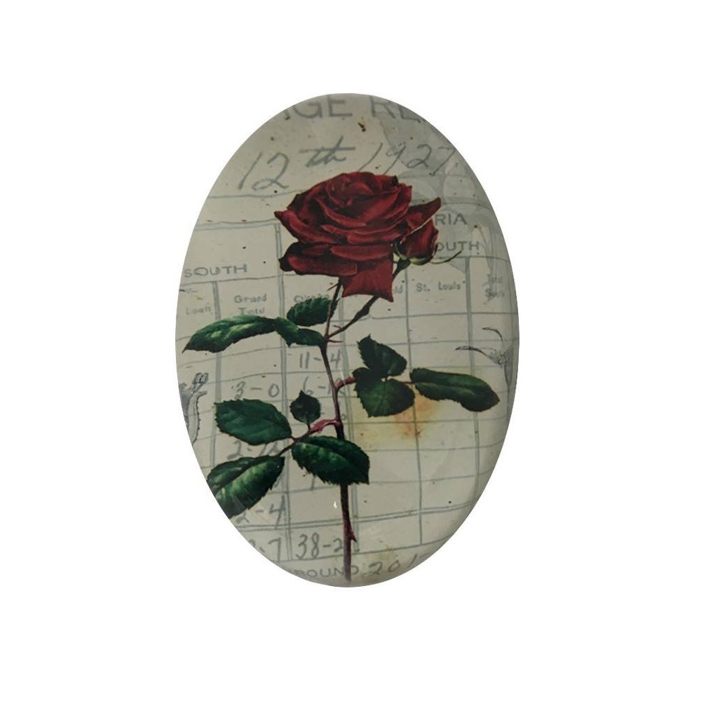 Boule sulfure avec imprimé d'une rose