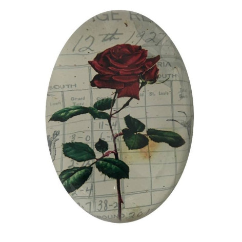 Boule sulfure avec imprimé d'une rose