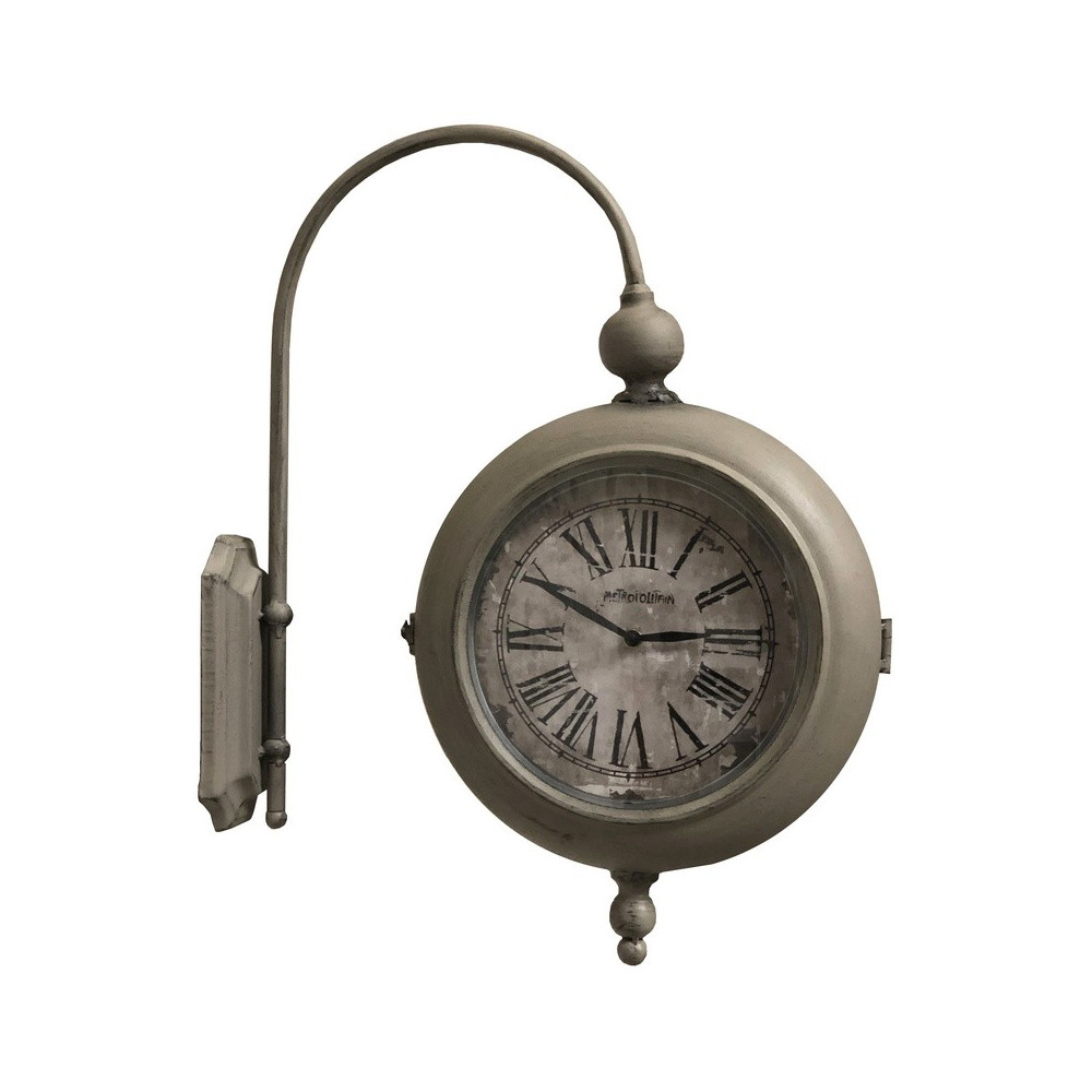 Horloge murale taupe type industriel