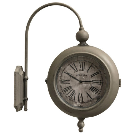 Horloge murale taupe type industriel