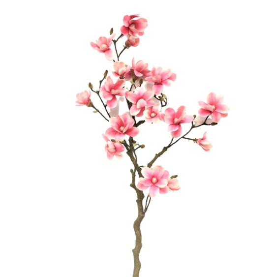 Branche de Magniolia (16 fleurs) en artificiel - Rose