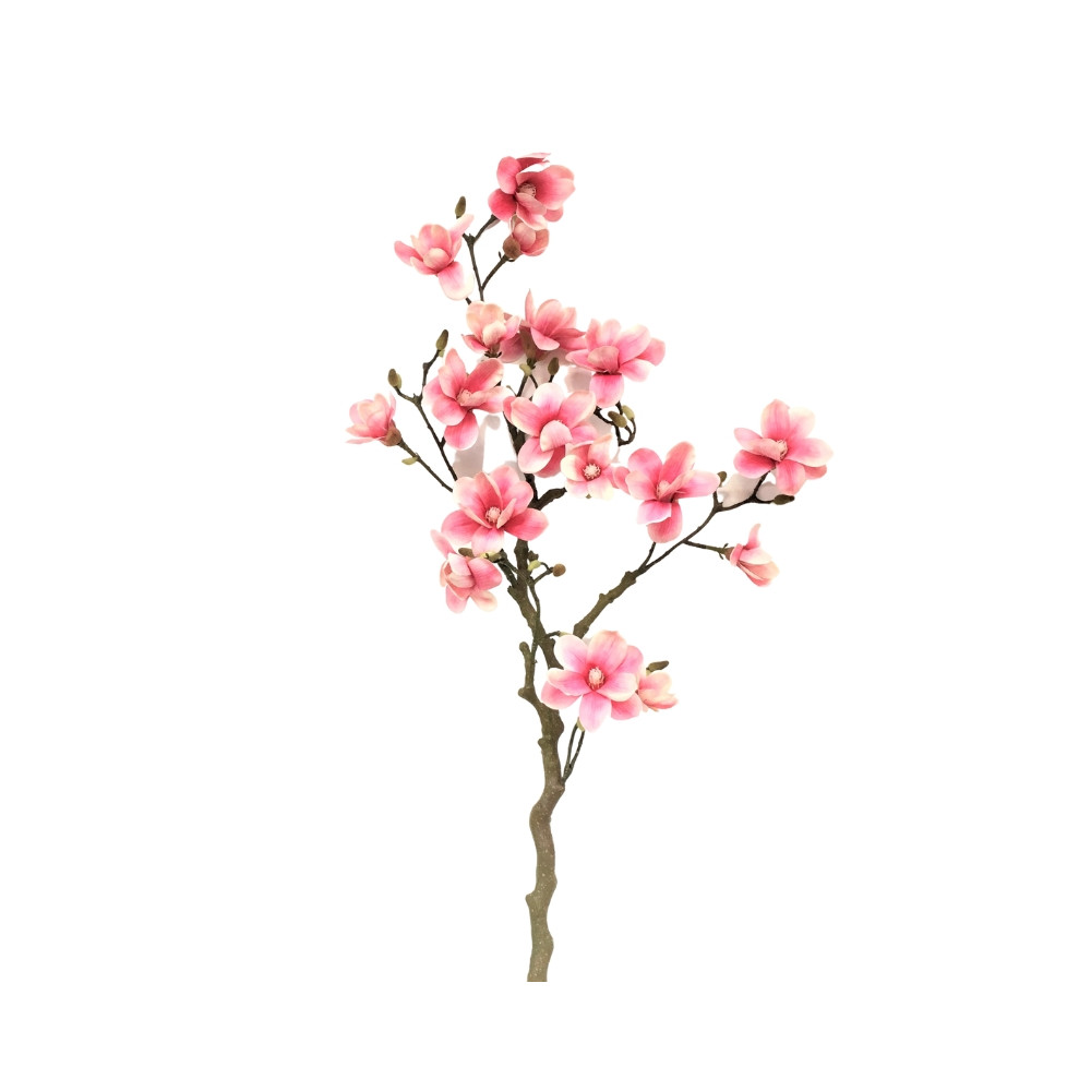 Branche de Magniolia (16 fleurs) en artificiel - Rose