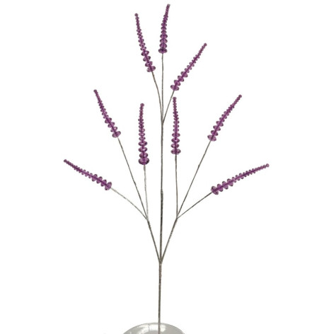 Branche de Fleurs «Cristal» en verre - Violet