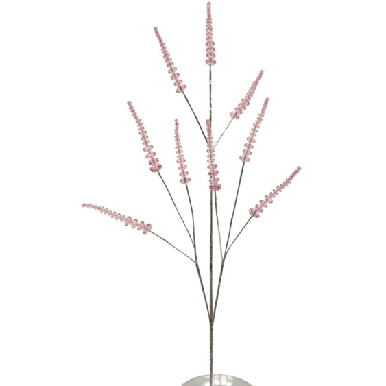 Branche de Fleurs «Cristal» en verre - Rose