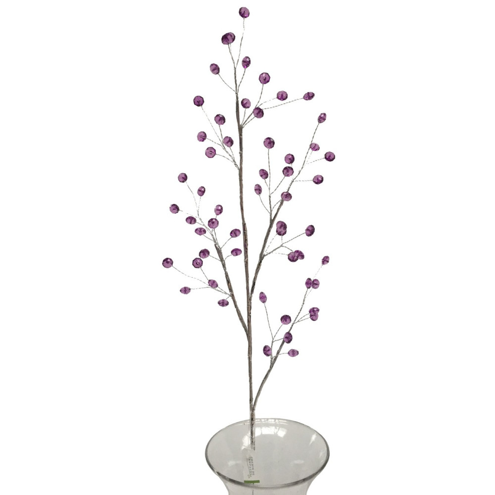 Branche de Fleurs «Pastilles Cristal» en verre - Violet