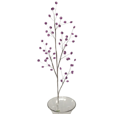 Branche de Fleurs «Pastilles Cristal» en verre - Violet