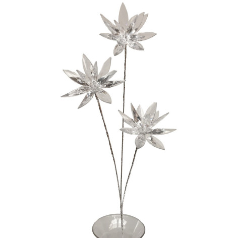 Branche de Fleurs «Cristal» en verre