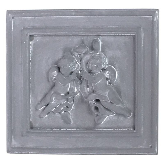 Plaque murale «Cupidon» en ciment gris