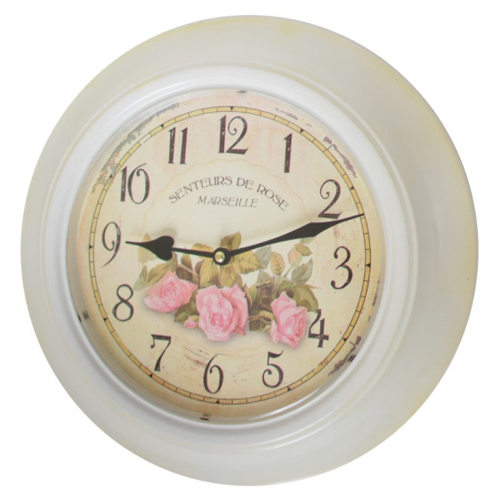Horloge décor " Senteur de rose"