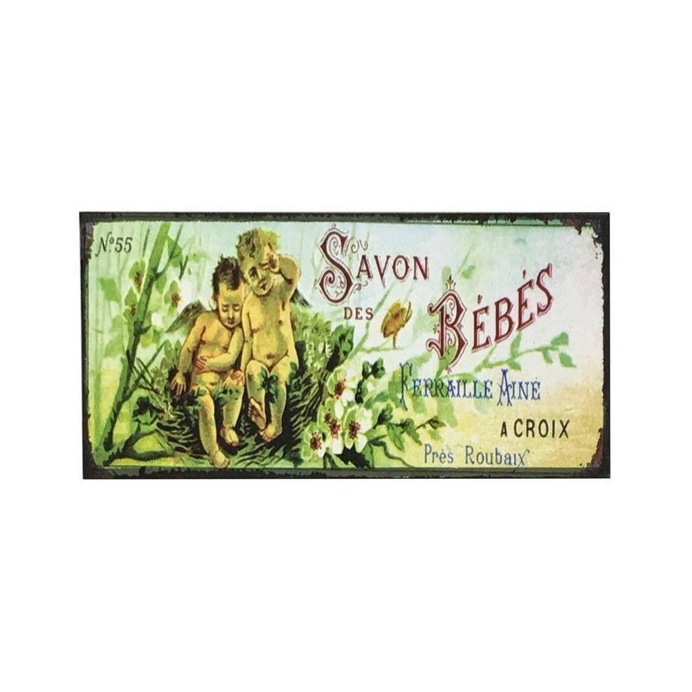 Plaque Pub Plaque Déco Plaque Murale Métal Fer Savon des Bébés Déco