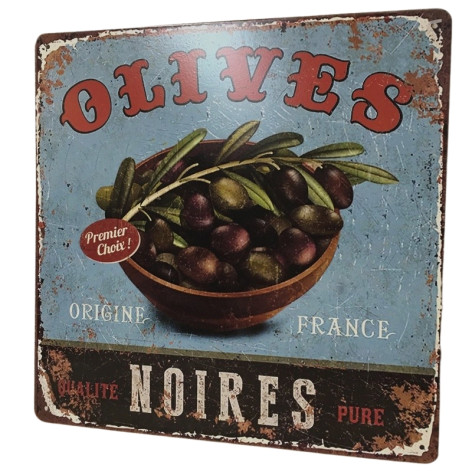 Plaque Pub Plaque Déco Plaque Rétro Plaque Métal Fer Olives