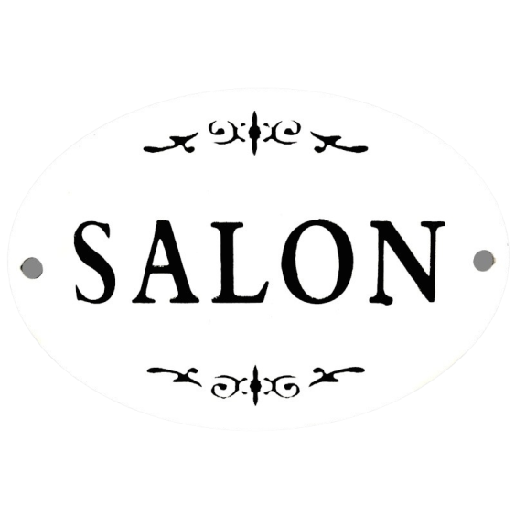 Plaque de porte alu à fixer " salon "