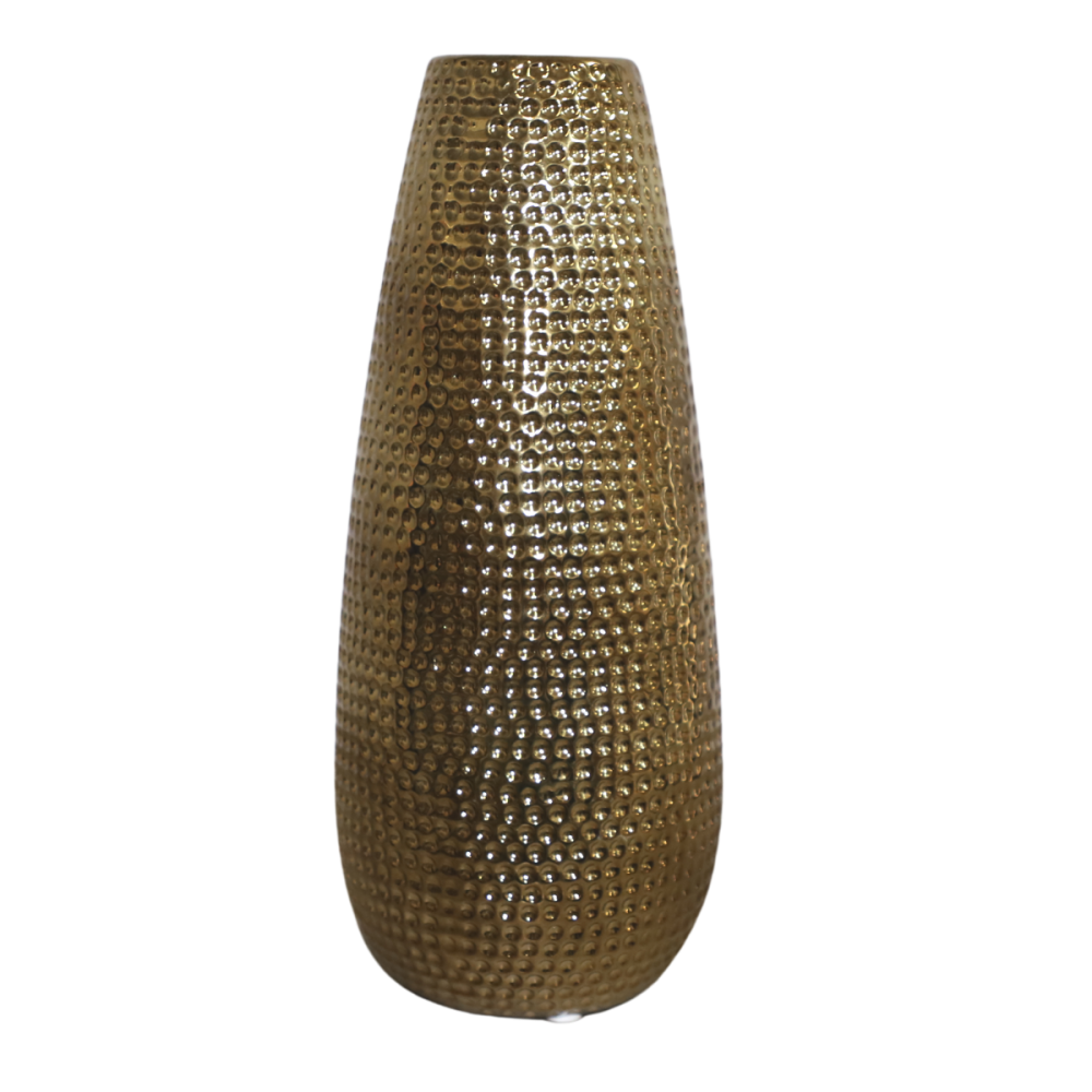 Vase en céramique doré 11.5 x 25.5 cm